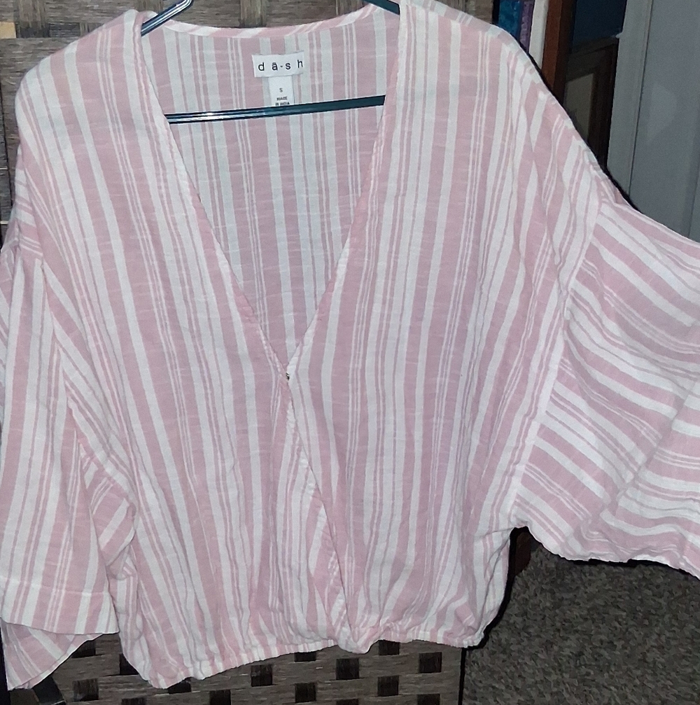 Ash Women's Striped Kimono Blouse
